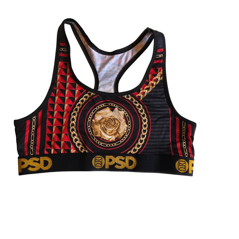 PSD Underwear Gold Rose Chain Sports Bra Sports Top Large